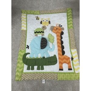 Circo Baby Blanket‎ Comforter Elephant Owl Turtle Giraffe Alligator Brown Green